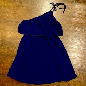 One shoulder, ruffle dress